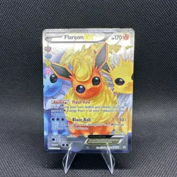 Pokemon TCG Flareon-EX Generations Holo Full Art Ultra Rare Card RC28/32 - Image 1