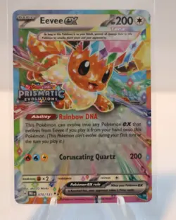 Pokemon Eevee EX TCG Prismatic Evolutions Promo Card Stamped 075/131 - Image 1