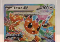 Pokemon Eevee EX TCG Prismatic Evolutions Promo Card Stamped 075/131 - Image 2