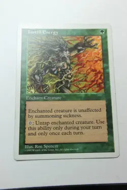 MTG Instill Energy x1- -Fifth Edition-Mod/Heavy Play - Image 1