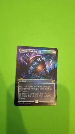FOIL - Sensei's Divining Top - NM - Borderless - Double Masters 2022 2X2 MTG - Image 1