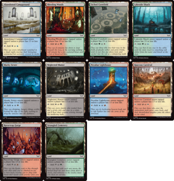 EDH Dual Land Set of 10 ~mtg DUSKMOURN - Murky Sewer Cemetery Bleeding Wood + - Image 1