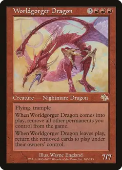 Worldgorger Dragon - MtG Judgment - R103 NM 2002 - Image 1