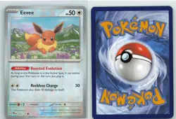 Eevee 074/131 Prismatic Evolutions Pokemon Reverse Holo Master Ball Pattern NM - Image 3
