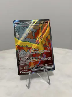 Team Rocket's Moltres ex 208/182 Ultra Rare Destined Rivals Pokemon Holo NM - Image 3