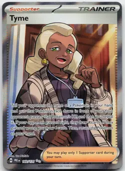 Tyme 143/131 Holo Ultra Rare SV: Prismatic Evolutions Pokemon Near Mint - Image 1