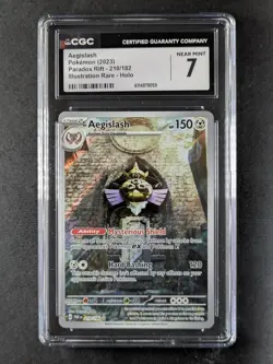2023 Pokemon AEGISLASH #210/182 Paradox Rift Illustration Rare English CGC 7 - Image 1