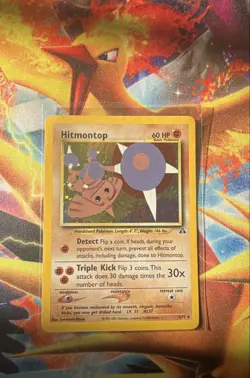 Pokemon Vintage Hitmontop 3/75 Neo Discovery Holo LP - Image 1