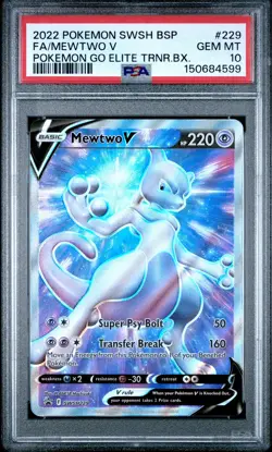 PSA 10 MEWTWO V SWSH229 BLACK STAR PROMO FULL ART POKEMON GO ETB - Image 1