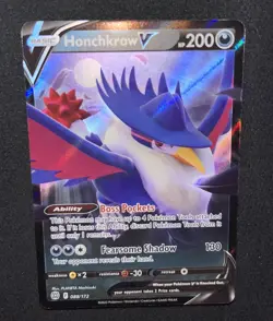 Honchkrow V 088/172 Brilliant Stars NM Ultra Rare Pokemon Card - Image 1