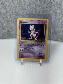 Pokemon TCG Mewtwo Base Set 10/102 Holo NM - Image 1