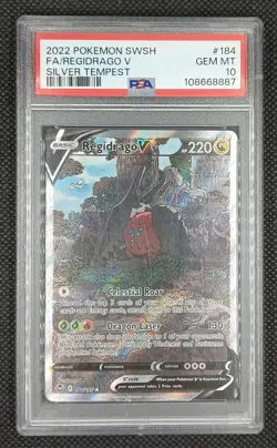 Pokemon Regidrago V Silver Tempest Full Alt Art #184 PSA 10 Gem Mint - Image 1