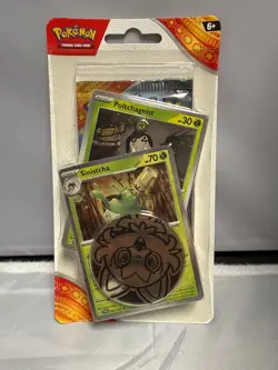 Pokemon TCG Surging Sparks Checklane Blister Pack Poltchageist Sinistcha Sealed - Image 1