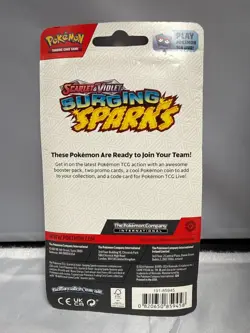 Pokemon TCG Surging Sparks Checklane Blister Pack Poltchageist Sinistcha Sealed - Image 2