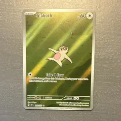 Pokemon TCG Slakoth 212/191 SV08 Illustration Rare Holo Surging Sparks 60HP - Image 1