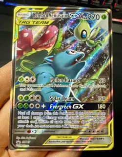 Celebi & Venusaur GX TAG TEAM Full Art Promo Holo SM167 Pokemon TCG - NM - Image 1
