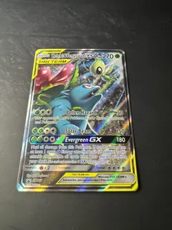 Celebi & Venusaur GX TAG TEAM Full Art Promo Holo SM167 Pokemon TCG - NM - Image 2