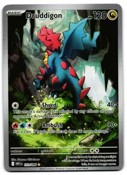Druddigon 151/086 - 🌊 White Flare Illustration Rare Pokemon TCG Holo 🖤 - LP - Image 1