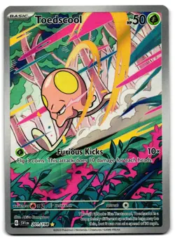 Toedscool 201/198 - 🌊 Scarlet & Violet Illustration Rare Pokemon TCG 🖤 - LP - Image 1