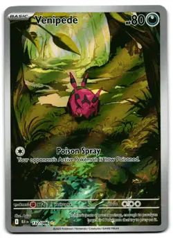 Venipede 132/086 - 🌊 Black Bolt Illustration Rare Pokemon TCG Holo 🖤 - LP - Image 1