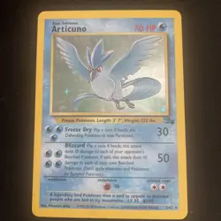 Articuno 2/62 Holo Rare Fossil Pokemon Unlimited Holo Fast Shipping - Image 1