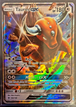 Pokemon TCG Tauros GX #100 Pokemon Sun & Moon NM - Image 1