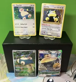 Snorlax Black Star Promo LOT of 4 Pokemon SWSH032 051 SM05 XY179 LPNM or better - Image 1