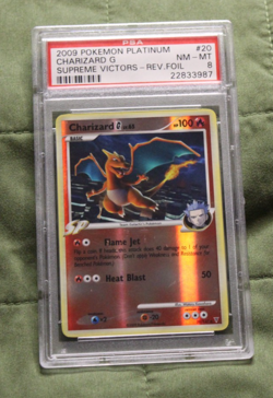 2009 Pokemon Platinum Charizard G supreme Victors rev holo PSA 8 #20 - Image 1