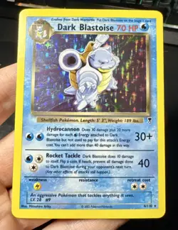 Pokemon 2002 WOTC Legendary Collection Dark Blastoise Holo 4/110 LP- - Image 1