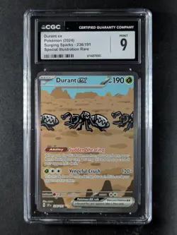 2024 Pokemon DURANT EX #236/191 Surging Sparks Special Illustration Rare CGC 9 - Image 1