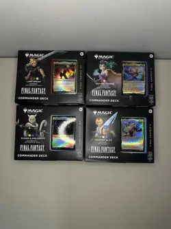 MTG Final Fantasy Commander Decks Set of 4 Deck Magic the Gathering Case - Image 1