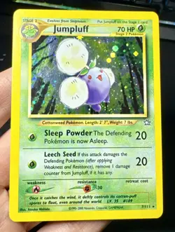 JUMPLUFF 7/111 HOLO RARE NEO GENESIS POKEMON - MP- - Image 1