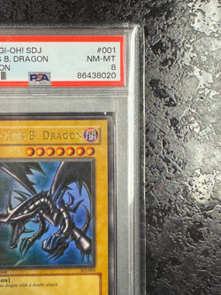 2003 YUGIOH! SDJ RED-EYES B. DRAGON 1ST EDITION #001 - PSA 8 - Image 2