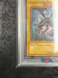 2003 YUGIOH! SDJ RED-EYES B. DRAGON 1ST EDITION #001 - PSA 8 - Image 4