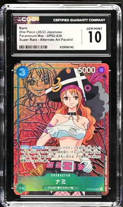 Nami #OP02-036 Japanese 2022 One Piece Paramount War CGC 10 - Image 1