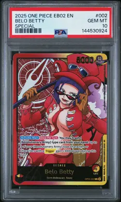 2025 One Piece EB02 Special EN #002 Belo Betty PSA 10 GEM MINT - Image 1