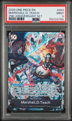 2025 ONE PIECE ENGLISH VERSION 2ND ANNIVERSARY SET #093 MARSHALL D. TEACH PSA 9 - Image 1