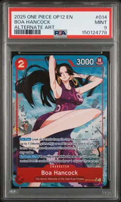 2025 ONE PIECE OP12-LEGACY OF THE MASTER ALTERNATE ART #014 BOA HANCOCK PSA 9 - Image 1