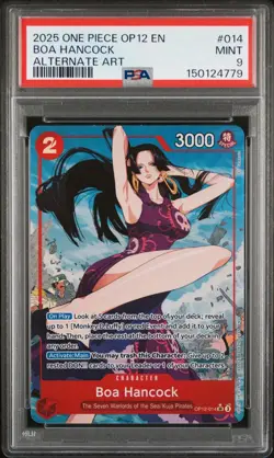 2025 ONE PIECE OP12-LEGACY OF THE MASTER ALTERNATE ART #014 BOA HANCOCK PSA 9 - Image 3