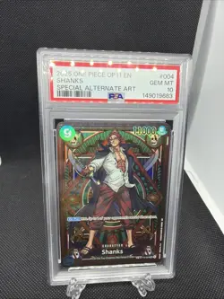 2025 ONE PIECE OP11 A FIST OF DIVINE SPEED - SHANKS SP ALT ART ST16-004 - PSA 10 - Image 1