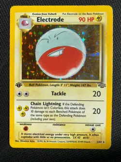 Pokemon TCG Electrode 2/64 Jungle 1999 1st Edition Holo Rare- LP - Image 1