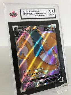KSA 8.5 Charizard V Promo SWSH050 Pokemon Near Mint / M+ PSA BGS Full Art Promo - Image 1
