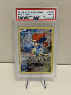 Pokemon 2016 XY Promo Mythical Full Art KELDEO XY118 PSA 4 Black Star Promo - Image 1