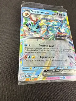 Vaporeon 2025 Pokemon PRE EN Prismatic Evolutions #023 ex Sealed Packs - Image 5