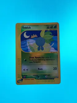 REVERSE HOLO Oddish 097/147 Aquapolis Common 50 HP English 2002 Pokemon TCG - Image 2