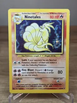 Ninetales 12/102 Unlimited Base Set Pokemon TCG Holo - Image 1