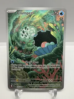 Clamperl 195/182 Illustration Rare Sv10: Destined Rivals Holo Pokemon TCG NM - Image 1