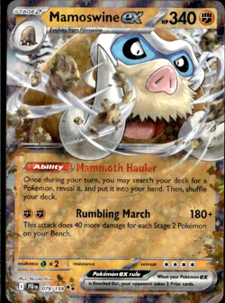 Mamoswine ex 079/159 Journey Together Double Rare Pokemon TCG - Image 1