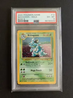 Pokemon Nidoqueen Holo Base Set II 12/130 PSA 6 (58100379) - Image 1