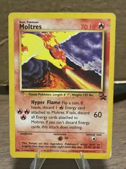 Moltres 21 Promo Black Star Legendary Bird Pokemon NM - Image 1